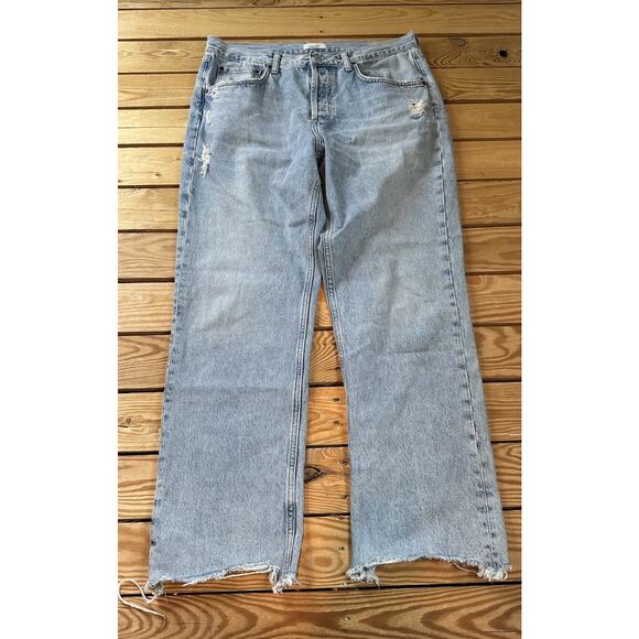 nuuds Women's High Rise Jeans - Faded Blue - Picture 1 of 10